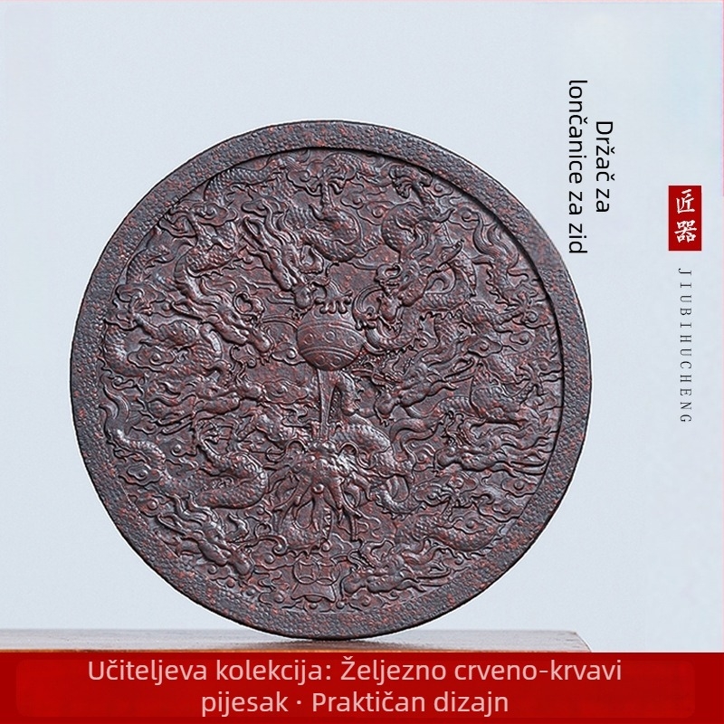 Ručni stalak za čajnik od ljubičaste gline s motivom zmaja, podmetač za suho namakanje, dodaci za Kung Fu ceremoniju čaja