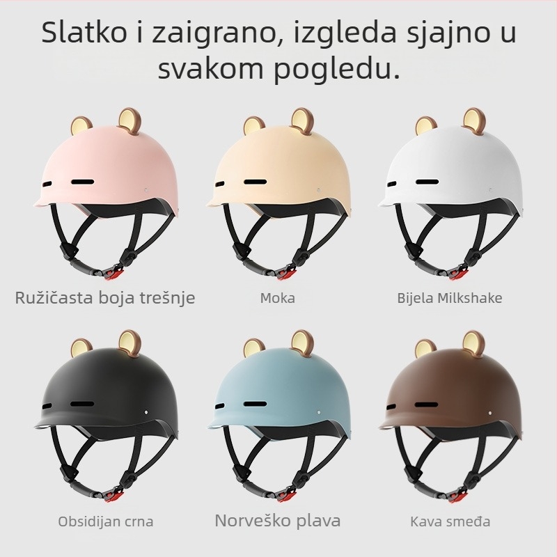 3C certificirana kaciga za električni bicikl, unisex, cijelogodišnja, slatkog dizajna, ABS materijal