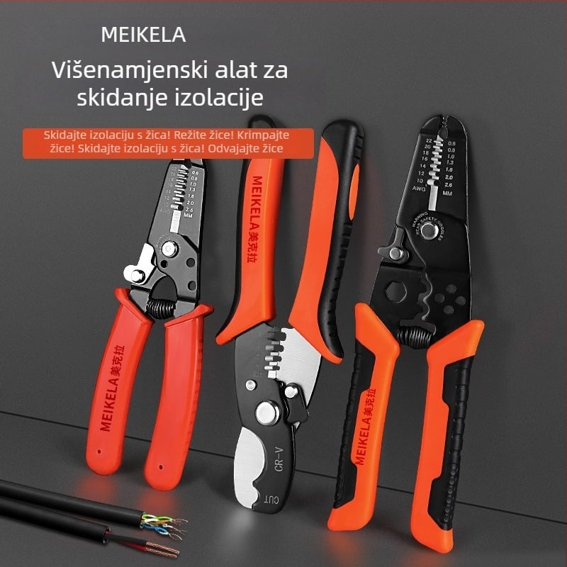 Višenamjerne kliješta za skidanje izolacije vodiča za električare