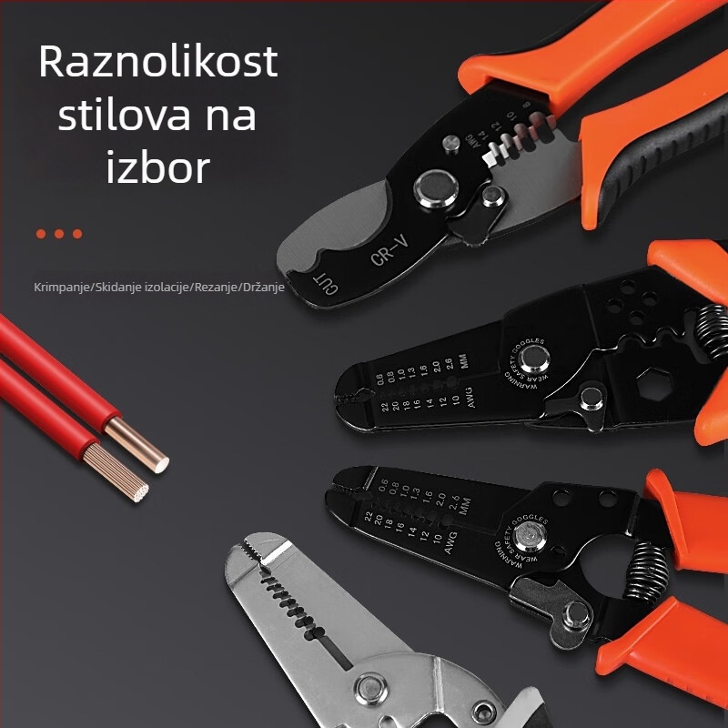 Višenamjerne kliješta za skidanje izolacije vodiča za električare