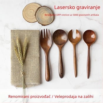 Drveni set žlica i vilica – za kuhanje, juhu i doručak s džemom