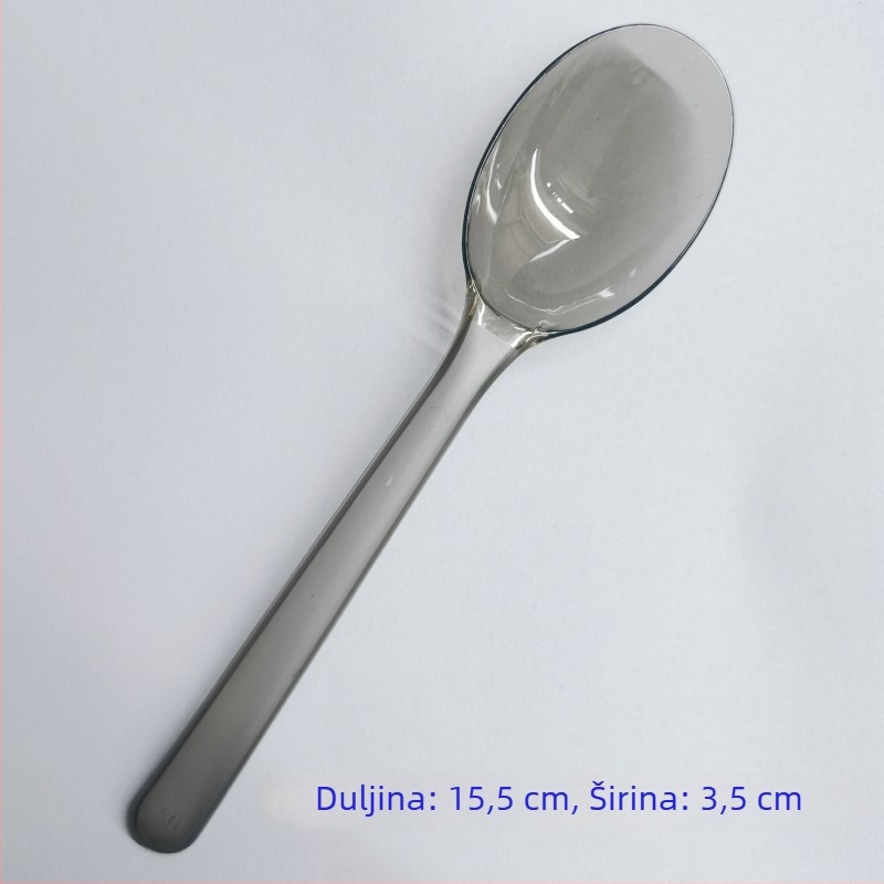 Jednokratne žlice, individualno pakirane, plastične žlice europskog stila za miješanje riže, čaja s mlijekom i sladoleda; pogodne za dostavu i posluživanje.