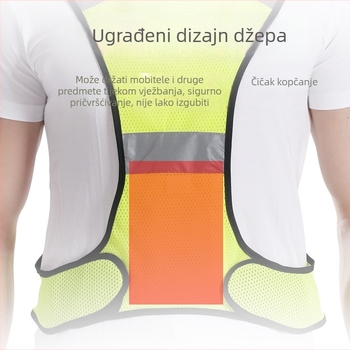 LED reflektirajući sigurnosni prsluk za noćno trčanje i vožnju biciklom