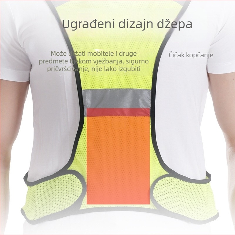 LED reflektirajući sigurnosni prsluk za noćno trčanje i vožnju biciklom