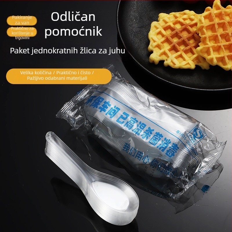 Jednokratne plastične žličice za dostavu i catering, debele žličice za juhu