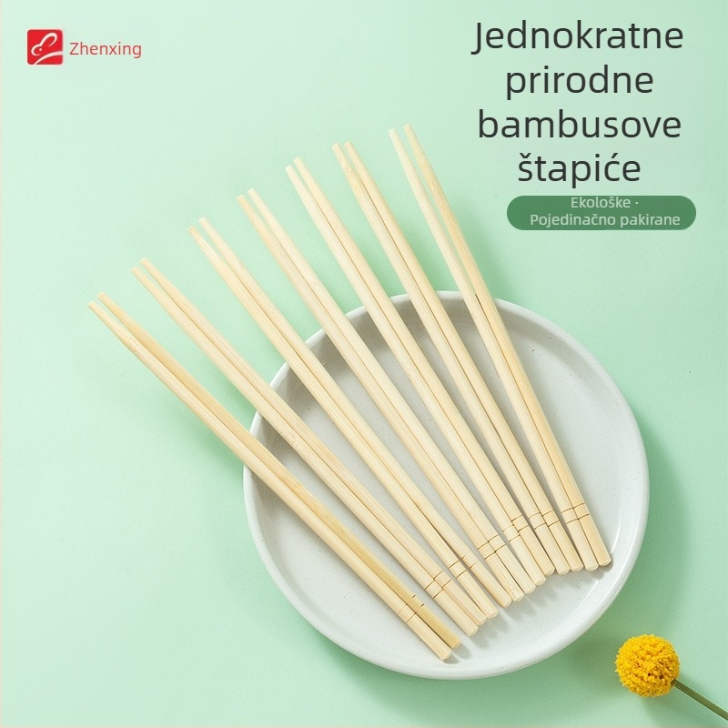 Jednokratne bambus štapići za kućnu upotrebu, dugi i debeli, higijenski i ekološki prihvatljivi, pojedinačno pakirani