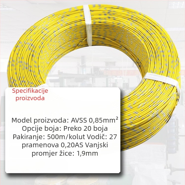 AVSS tankoslojni bakreni jednovodični automobilski kabel kvadratnog presjeka 0.3-2.0 mm²