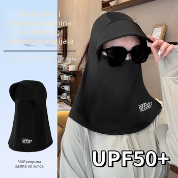 Balaclava za biciklizam s kapom za zaštitu od sunca, integrirani ovratnik, UV zaštita, rashladna Ice Silk tkanina