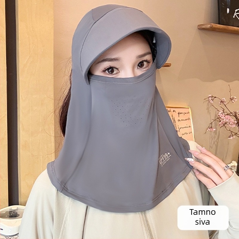 Balaclava za biciklizam s kapom za zaštitu od sunca, integrirani ovratnik, UV zaštita, rashladna Ice Silk tkanina