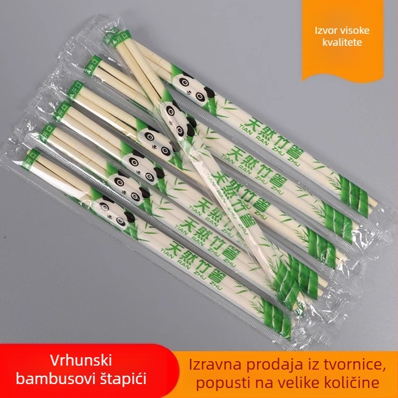 Jednokratni bambus štapići za restorane, dostavu i bankete, kućnu upotrebu, doručak i užinu