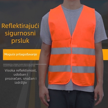 Reflektirajući sanitarni prsluk od warp-knit tkanine, mogućnost tiska logotipa, prihvaćamo velike narudžbe