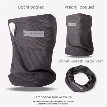 Maska za sunčevu zaštitu lica sa ušnim petljama, maska za cijelo lice za muškarce, šal za vrat od Ice Silk za ljeto