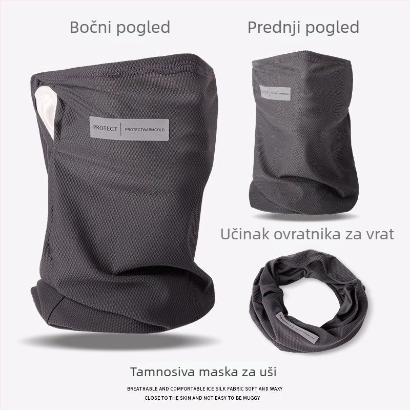 Maska za sunčevu zaštitu lica sa ušnim petljama, maska za cijelo lice za muškarce, šal za vrat od Ice Silk za ljeto