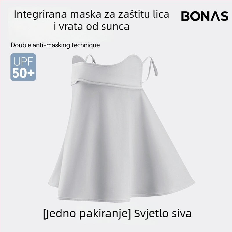 Maska za lice od leden svile s UV zaštitom za žene, ljetna prozračna zaštita od sunca, 2025 nova verzija
