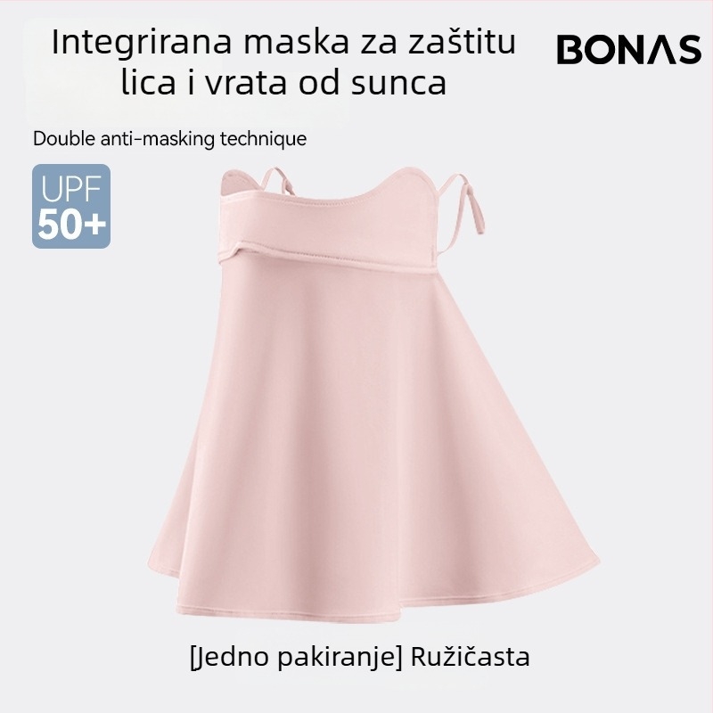 Maska za lice od leden svile s UV zaštitom za žene, ljetna prozračna zaštita od sunca, 2025 nova verzija