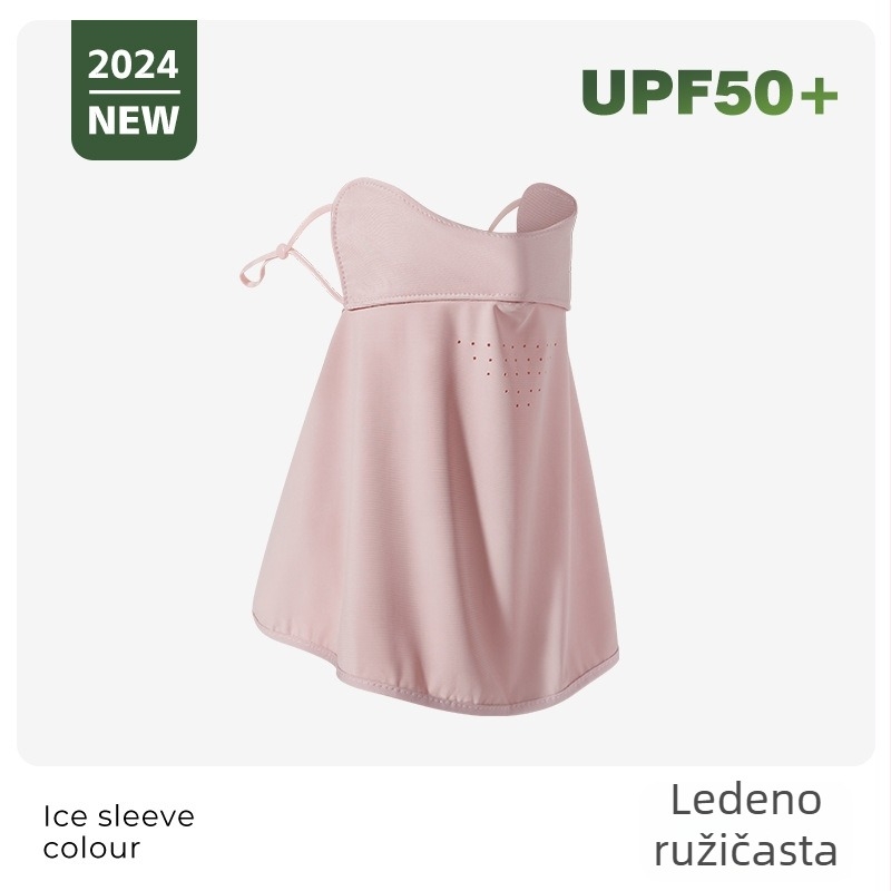 Ljetna maska za lice s UV zaštitom, potpuno prekrivanje, prozračna maska od najlona s ledenim svilenim vlaknima, za žene