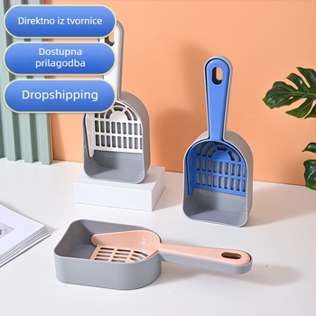 Plastična lopatica za mačju stelju s finim otvorima