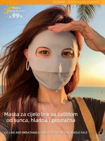 2025 nova puna maska za sunce za žene, ljeto, UV zaštita, maska za lice od ledenog svile, maska za vožnju bicikla
