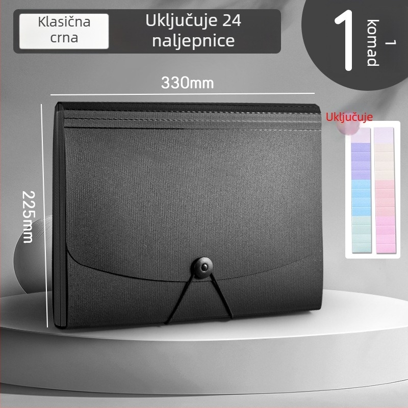 Deli 5236 Akordeonski folder s 13 pretinaca za dokumente A4, s visećim klipom