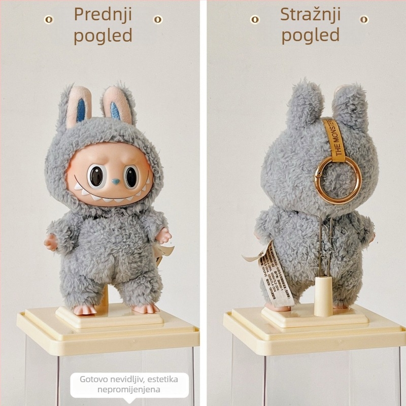 Labubu kutija za prikaz – prozirni akril, za pohranjivanje i izlaganje Blind Box Bubble Mart