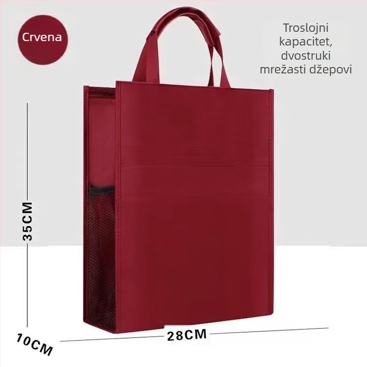 Torba od Oxford platna s otisnutim logom za muške studente, velika kapaciteta, otporna na habanje i vodootporna, akordeon stil.