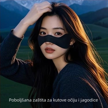 Ženska maska za zaštitu od sunca, 2026. novi model, UPF50+ UV zaštita, ljeto, za vožnju biciklom i trčanje na otvorenom, pokriva obraze, maska s leptir uzorkom od ice silk