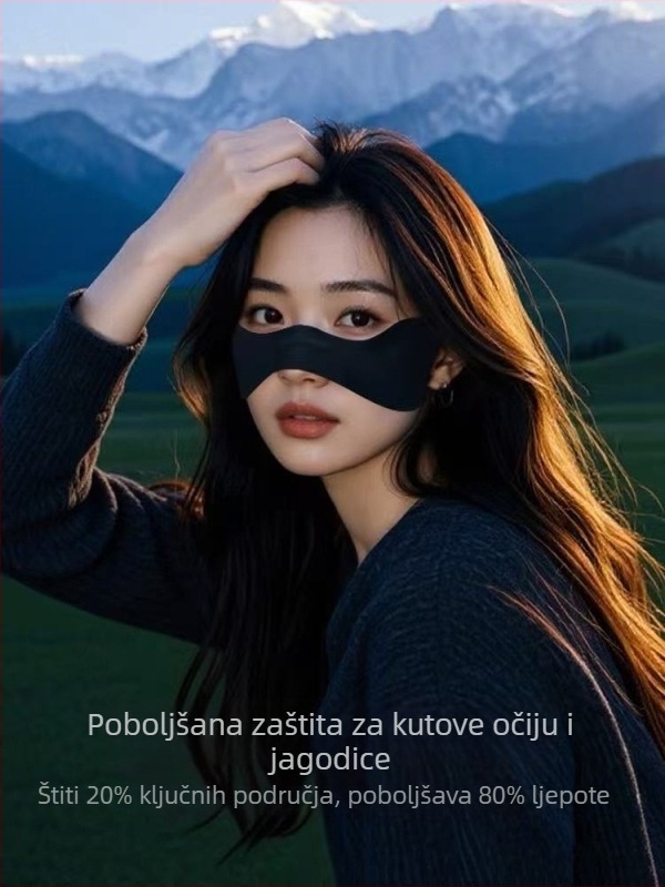 Ženska maska za zaštitu od sunca, 2026. novi model, UPF50+ UV zaštita, ljeto, za vožnju biciklom i trčanje na otvorenom, pokriva obraze, maska s leptir uzorkom od ice silk