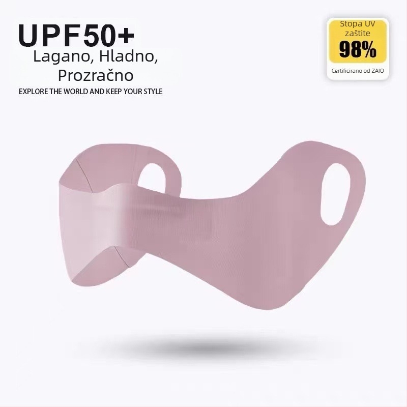 Ženska maska za zaštitu od sunca, 2026. novi model, UPF50+ UV zaštita, ljeto, za vožnju biciklom i trčanje na otvorenom, pokriva obraze, maska s leptir uzorkom od ice silk