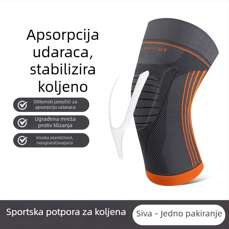 Vanjski koljeni štitnici sa silikonskom podrškom za zaštitu koljena tijekom trčanja, biciklizma i planinarenja