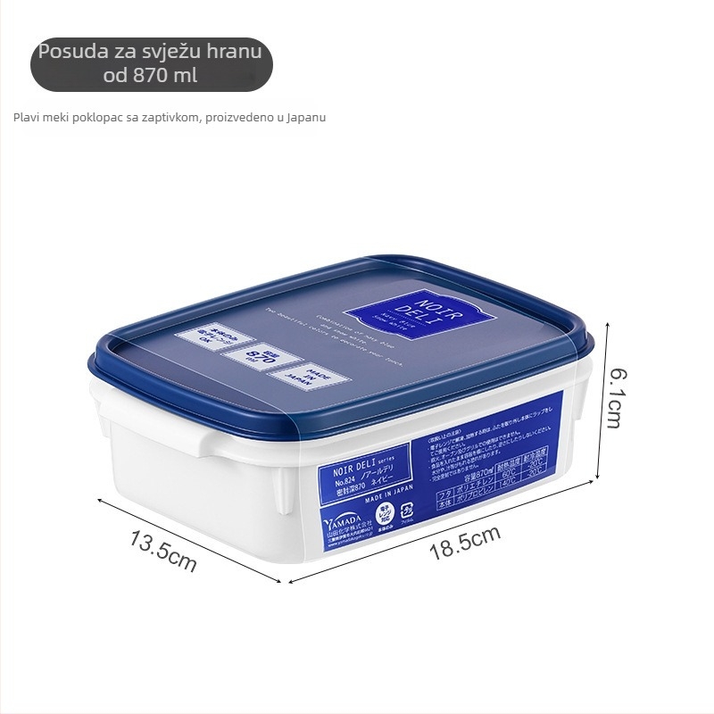 Voćna bento kutija, prijenosna kutija za ručak, mikrovalna pećnica, porcionirana, 800–1000 ml