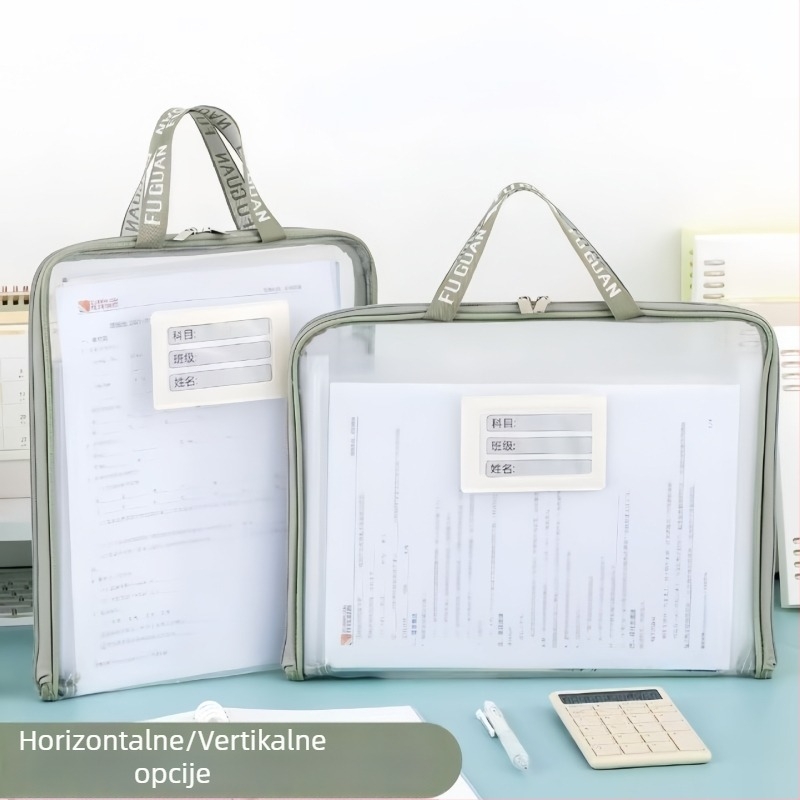 Prozirni A4 organizator za učenike s višeslojnim mrežastim pretincima za dokumente i knjige, velika kapaciteta