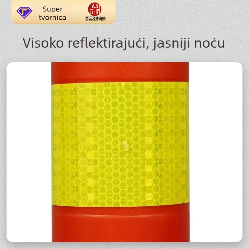 PE kolona upozorenja za sigurnost prometa – gumeni stup za sudare s reflektirajućom površinom