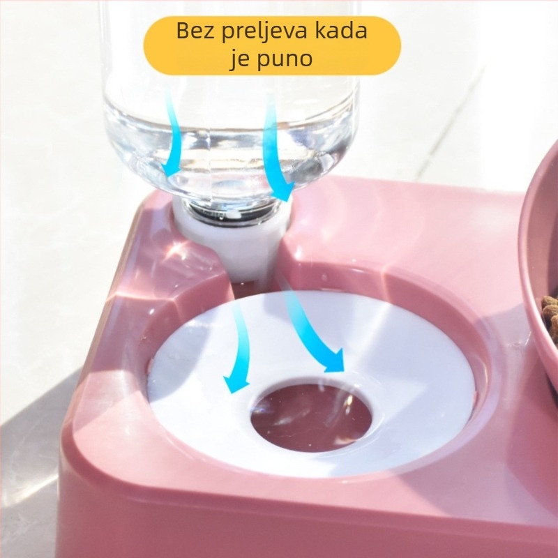 Automatska posuda za vodu i hranu za mačke i pse, sprječava prevrnutje, zdjela za hranu, održava usta suha