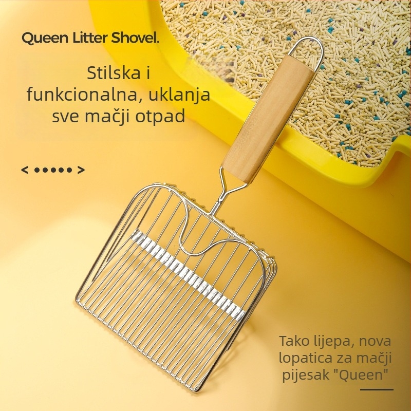 Metalni set lopatica za mačji pijesak s finim otvorima