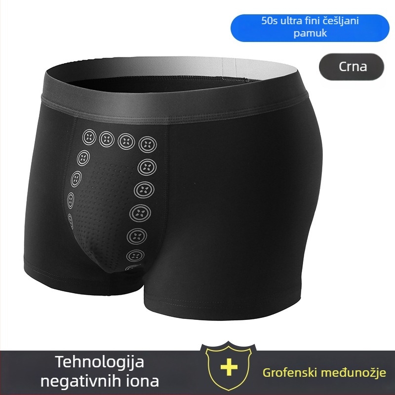 Muške bokserice, pamuk-modal smjesa, srednji pojas, prozračne, jednobojne