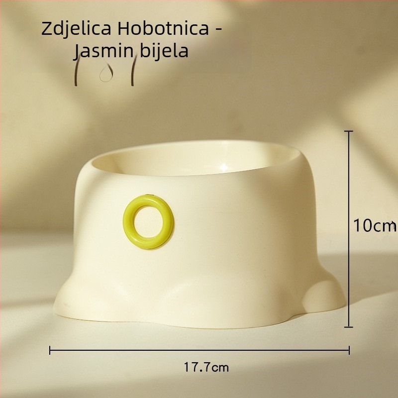 Posuda za hranjenje mačaka i psa s dizajnom protiv prevrtanja, nagibni otvor za vodu i hranu, velik kapacitet