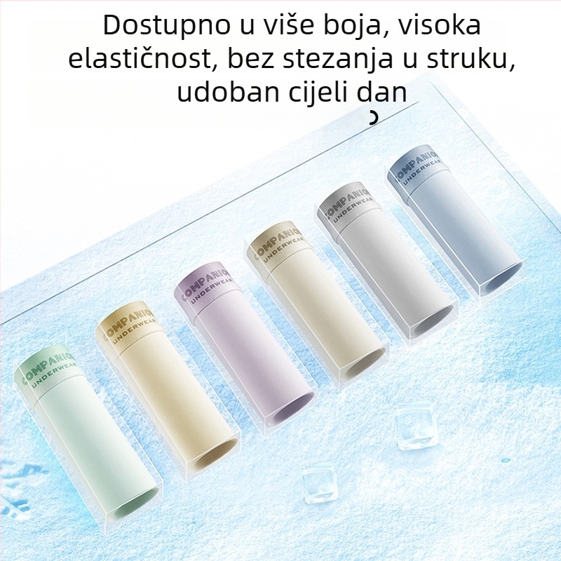 Muške bokserice od ice silk, antibakterijske, srednji pojas, prozračan najlon