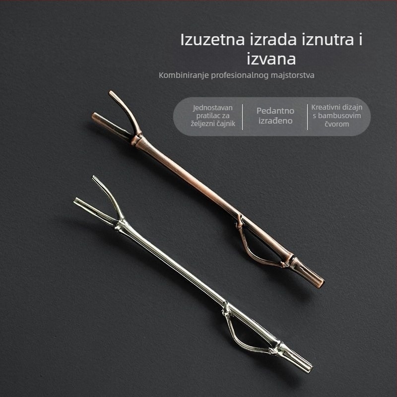 Ručna bambusova vilica za čajnik, željezni poklop za čajnik, spojni klip od legure i klips protiv izgaranja — dodaci Kung Fu čajne postave