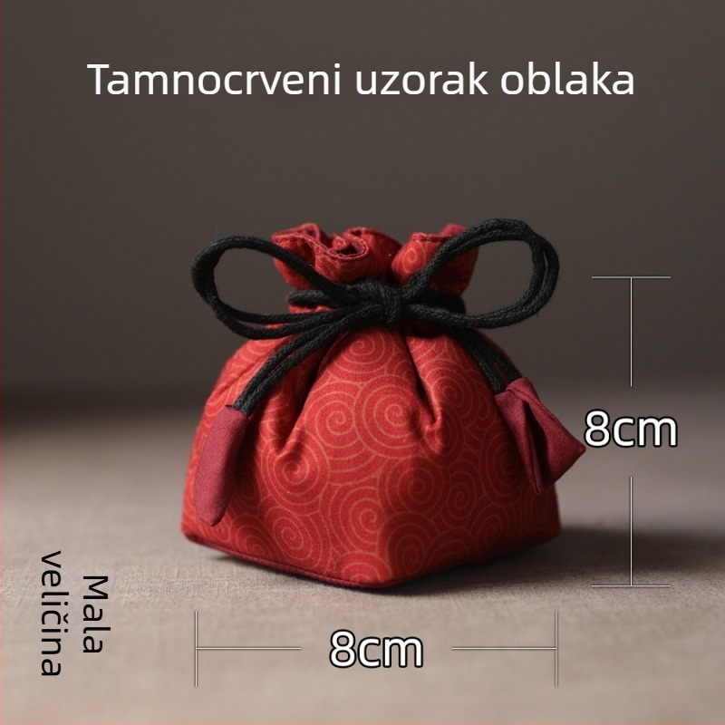 Putna torba od Peach Skin platna za pohranu čajnih kutija, šalice za čaj, čajnih setova i pribora za čajnu ceremoniju