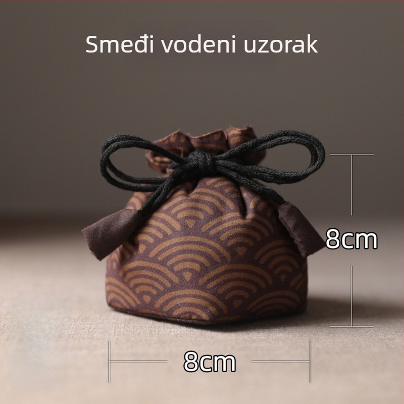Putna torba od Peach Skin platna za pohranu čajnih kutija, šalice za čaj, čajnih setova i pribora za čajnu ceremoniju
