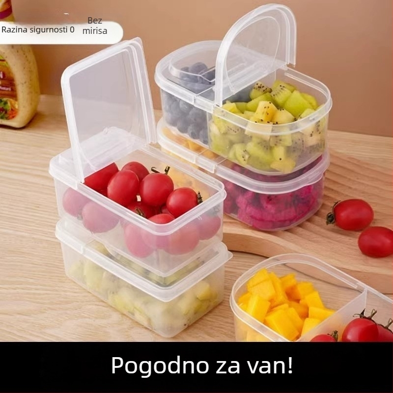 Jednokratna kutija za ručak, plastični hermetički zatvarajući spremnik, Bento kutija