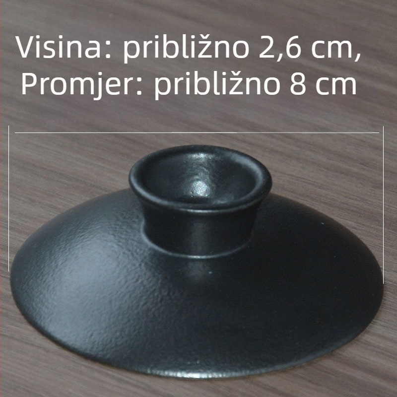 Crna keramička čajna zdjela s poklopcem, kompaktne veličine 85 ml, za Kung Fu čajnu ceremoniju
