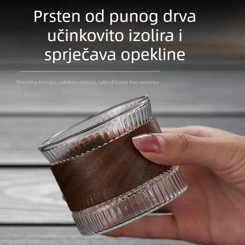 Staklena šalica za čaj s uzorkom kalupa, japanskog stila, otporna na toplinu, mala šalica za degustaciju čaja