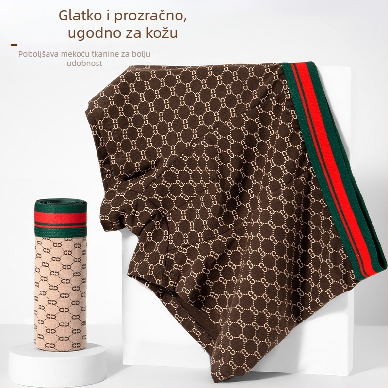 Muške antibakterijske boxerice od 100% pamuka, prozračne, sportski stil 2025
