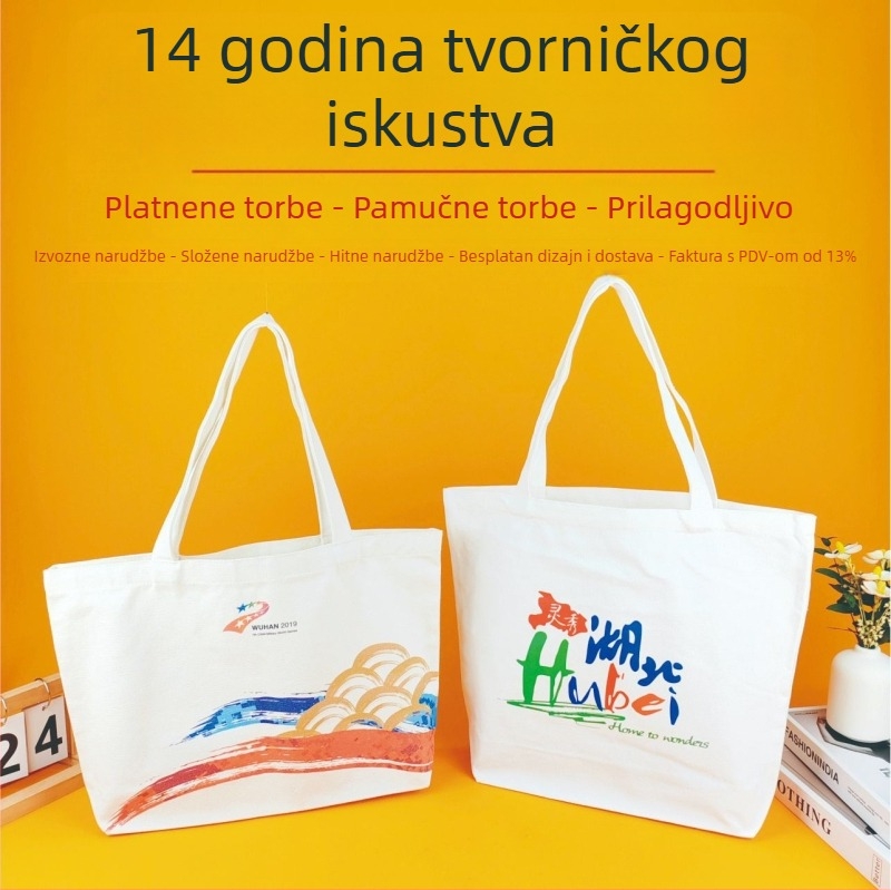 Ženska platnena torba preko ramena, umjetničkog stila, ekološka torba, izložbeni poklon, prilagodljiva