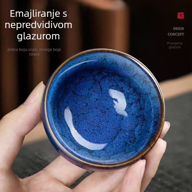 Gongfu Jian Zhan čajni set u kutiji za poklon – porcelanske šalice s pet elemenata
