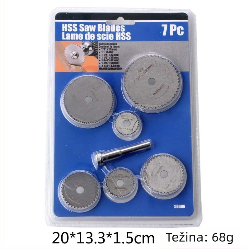 Set od 3 mini kružnih pločica za bušilicu, ultra-tanki diskovi za rez PVC-a i metala, za drvo i metal