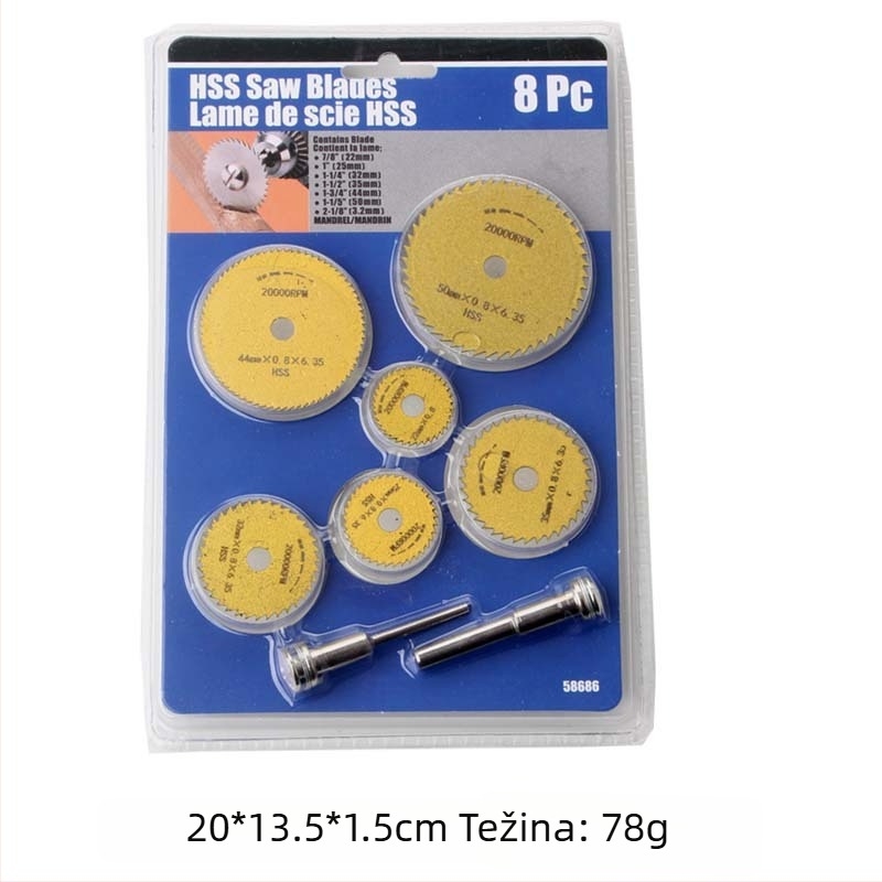 Set od 3 mini kružnih pločica za bušilicu, ultra-tanki diskovi za rez PVC-a i metala, za drvo i metal