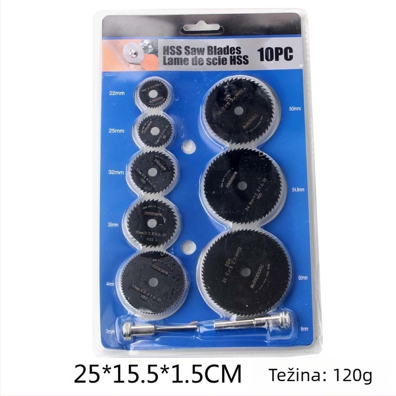 Set od 3 mini kružnih pločica za bušilicu, ultra-tanki diskovi za rez PVC-a i metala, za drvo i metal
