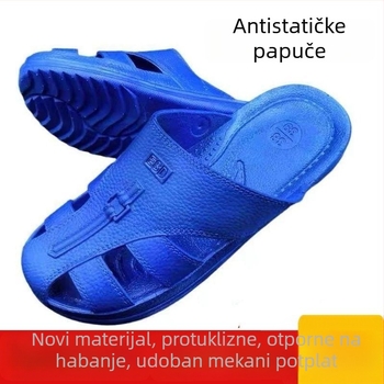 Ženske antistaticke papuče s zatvorenim prstom za čiste prostore, SPU mekani potplat